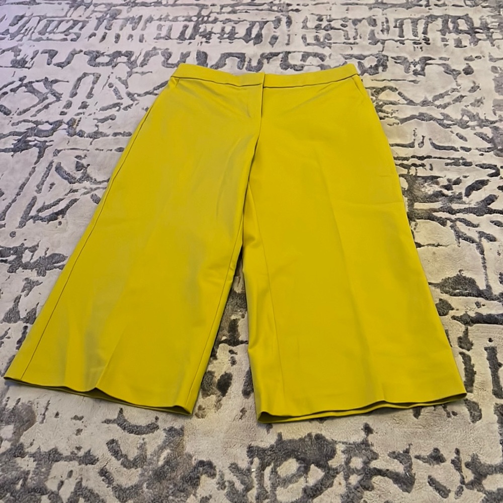 LOFT Green Wide leg crop pants size 12